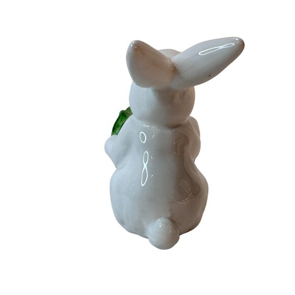 Vintage Rabbit Bunny Cabbage Candle Holder Figurine Easter Spring Original Box - Picture 7 of 10